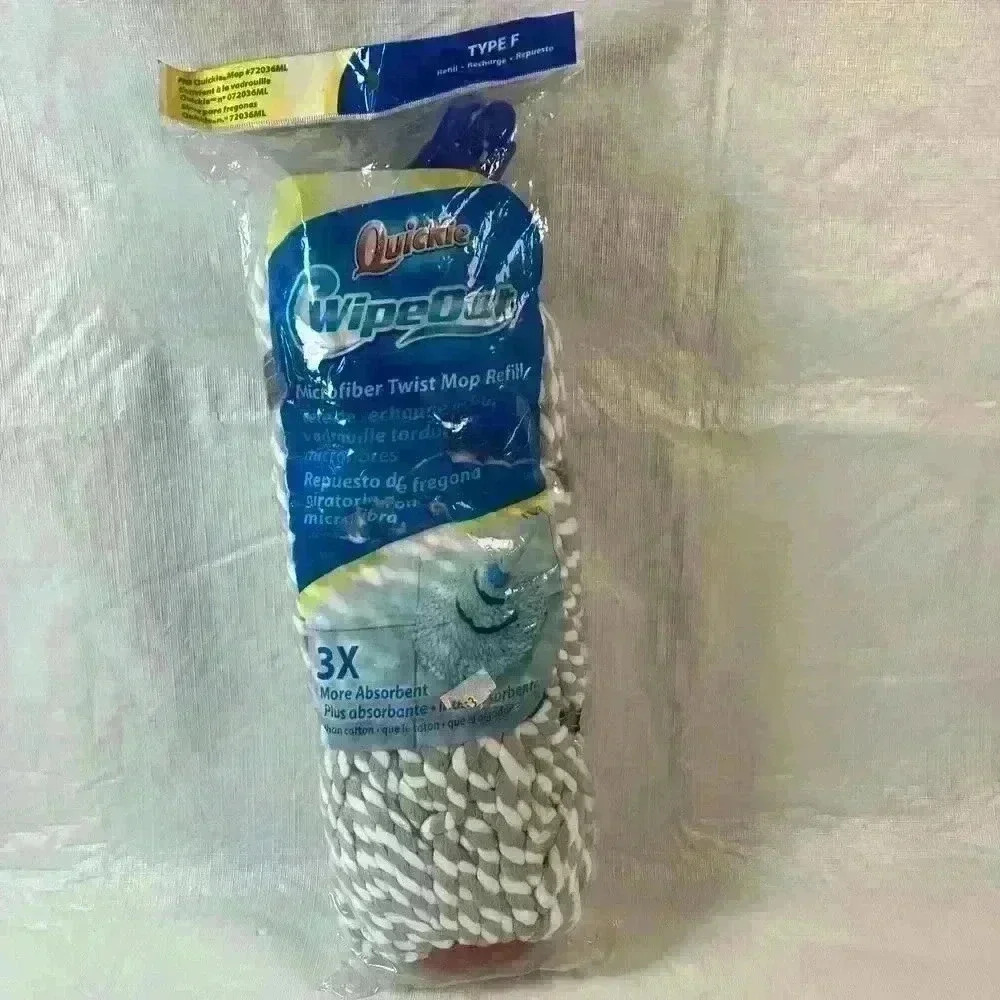 Quickie Wipeout Microfiber Twist‎ Mop Refill Type F Fits Quickie Mop #72036ML